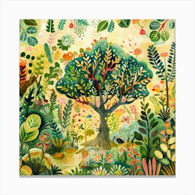 Illustration Of A Forest 1 Canvas Print