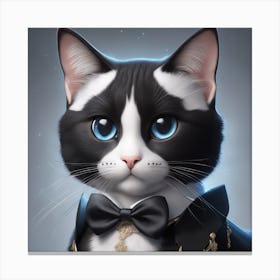 Cat In Tuxedo 1 Canvas Print
