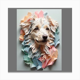 Paper Dog Canvas Print