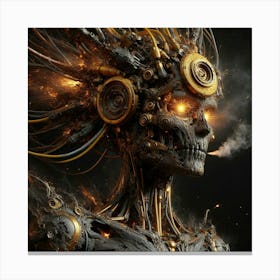 Steampunk Skeleton Canvas Print