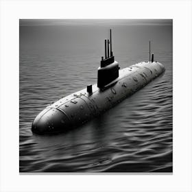 Submarino Navegando Sobre La Superficie Canvas Print