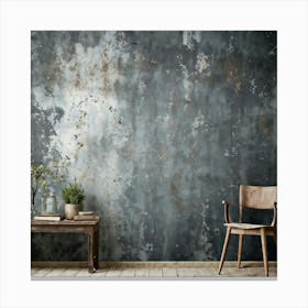 Distressed Vintage Wallpaper Creating An Abstract Design Of Layered Patterns Dark Grunge Elements I (6) Canvas Print