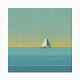 Sailboat In The Ocean 8 Canvas Print