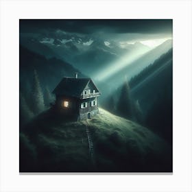 House In The Mountains Canvas Print