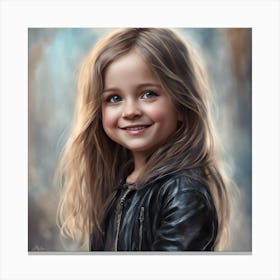 Portrait Of A Little Girl Canvas Print