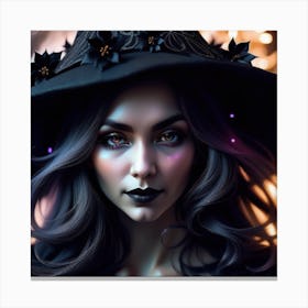 Witch face Canvas Print