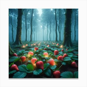 Strawberry Forest Canvas Print