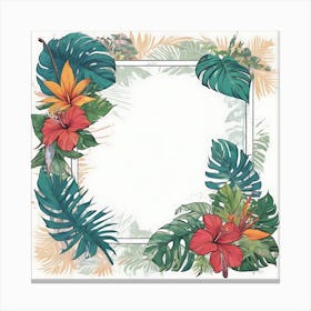 Tropical Frame 1 Canvas Print