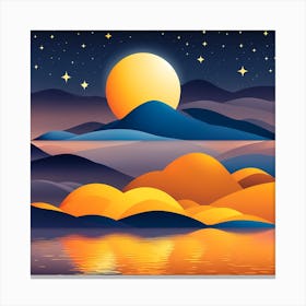 NIGHT VECTOR ART Canvas Print