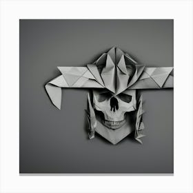 Origami Skull Canvas Print