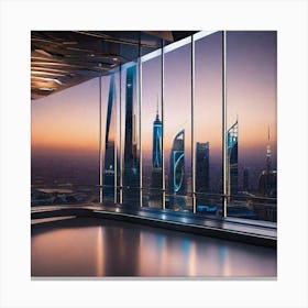 Skyline At Dusk Canvas Print