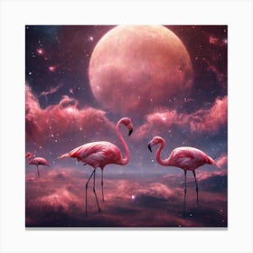 Pink Flamingos Canvas Print