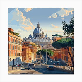 Rome Cityscape Canvas Print