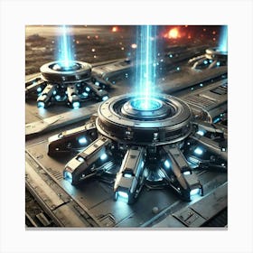 Starseeker Hovercraft Light Energy Turrets Canvas Print