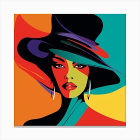 Woman In A Hat 30 Canvas Print