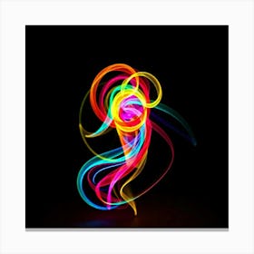 Abstract Light Painting Canvas Print