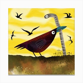 The Early Bird Catches the First Worm Canvas Print