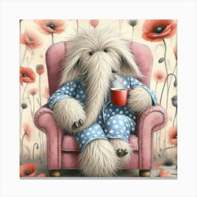 Teddy Bear In Pajamas 6 Canvas Print