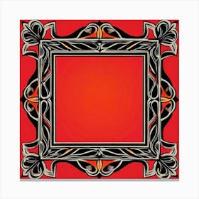 Red And Black Frame 1 Canvas Print