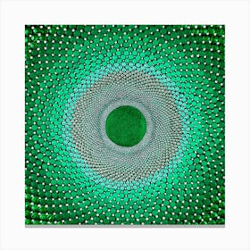 Emerald Portal Square Canvas Print