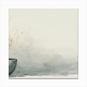 Watercolor Drawing Of A Bowl Canvas Print