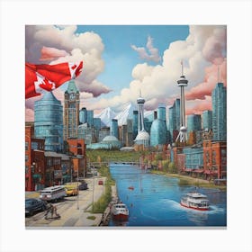 Canadian Cityscape 1 Canvas Print