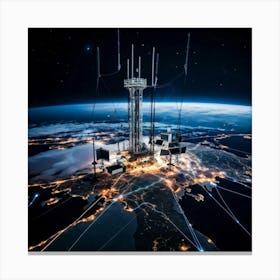 An Abstract Representation Of Britains Telecom Achievements Captured Overseas In Concept Art Its (4) Canvas Print