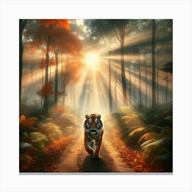 Tiger In The Forest 2 Canvas Print