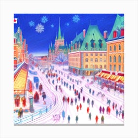 Christmas In Quebec 1 Canvas Print