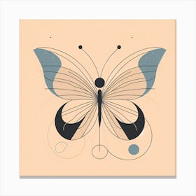 Boho Minimalist Butterfly III Canvas Print