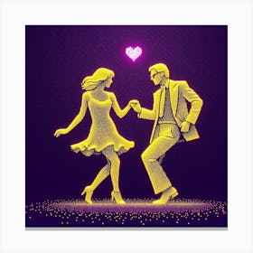 A man and a woman dancing Canvas Print