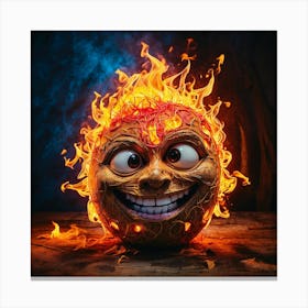 Flaming Sun 1 Canvas Print