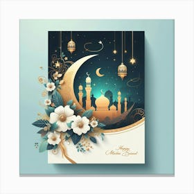 Muslim Greeting Card 16 Canvas Print