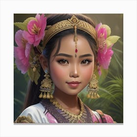 Nice Looking Balinese Girl  Canvas Print
