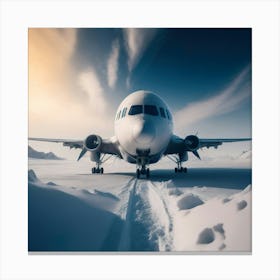Airplane On Snow (77) Canvas Print