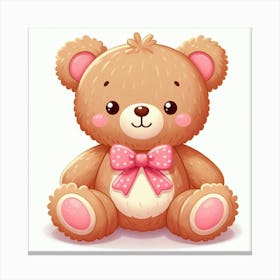 Cute Teddy Bear 1 Canvas Print