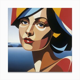 Woman With A Hat Canvas Print