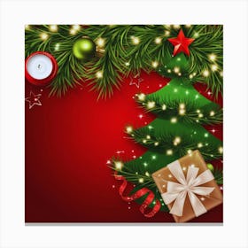 Christmas Tree Background Canvas Print