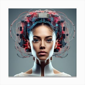 Cyborg Woman 3 Canvas Print