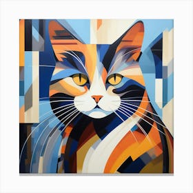 Abstract modernist Cat Canvas Print