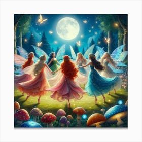 Fairy Dancing Under the Moon Canvas Print