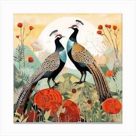 Bird In Nature Pheasant 4 Canvas Print
