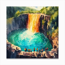 Waterfall In Hawaii Canvas Print