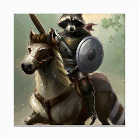 Knight Raccoon 4 Canvas Print