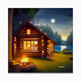 Coumba in the kitchen Canvas Print