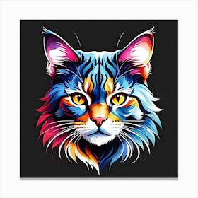 Colorful Cat 8 Canvas Print