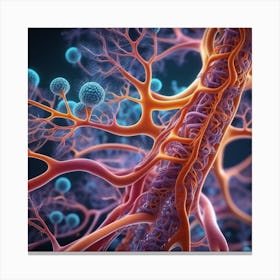 3d Rendering Of A Blood Vessel Canvas Print