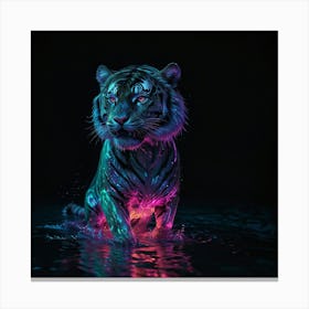 Neon Tiger Canvas Print