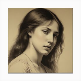 Portrait Of A Young Woman Canvas Print