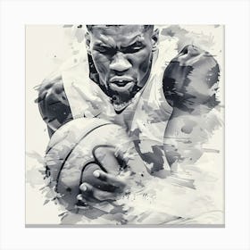 Basketball Player In Action 3 Canvas Print